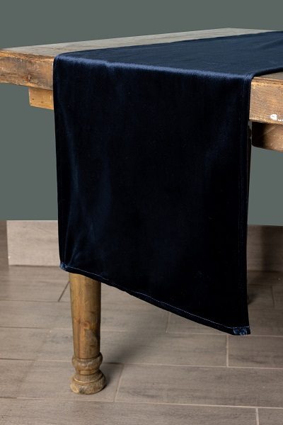 Specialty Velvet Midnight Blue table runner
